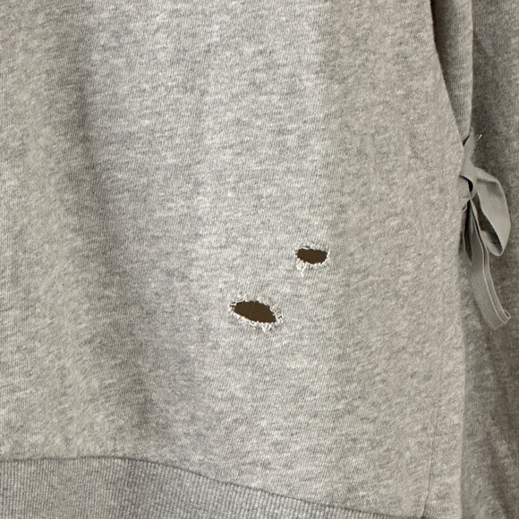 Honey Punch Gray Distressed Sweatshirt Size L - Picture 9 of 17